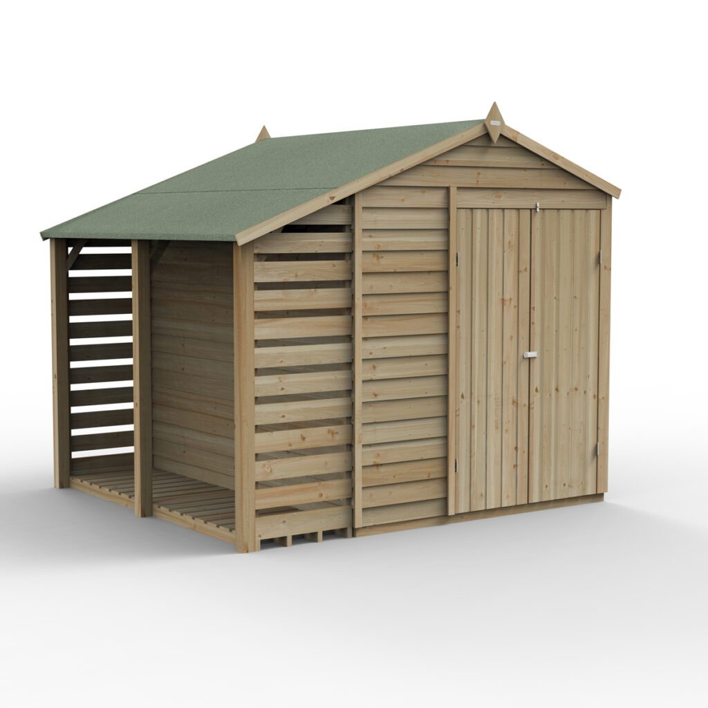 4LIFE Apex Shed 6×8 – Double Door – No Windows –  With Lean-To 5013053200766 2
